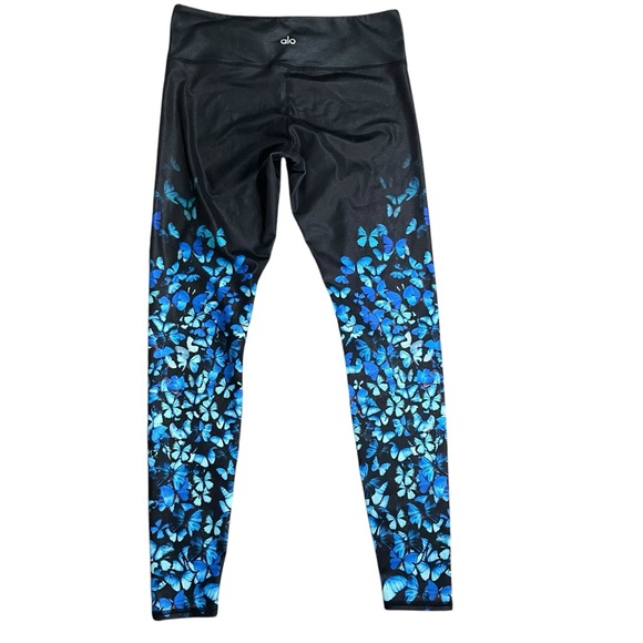 Alo Yoga Gypset Goddess Blue Butterfly Leggings Size S - Picture 9 of 14